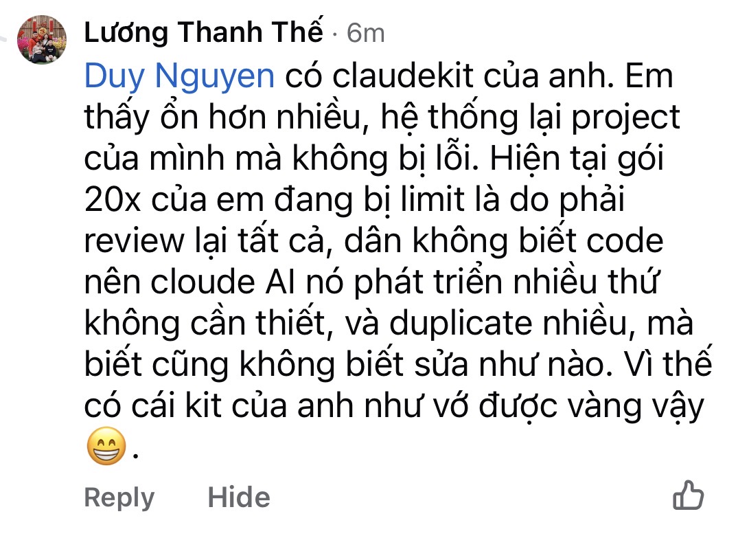 Customer testimonial from Discord